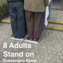 Ruedamann 3FT Portable Wheelchair Ramp, Non-Slip Aluminum Folding Handicap Ramp for Doorways, Wheel Chair Threshold Ramp for Home Steps, Stairs, Wheelchair, Scooters, Pets, Entry