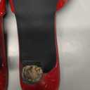 Coutgo Womens Heeled Mules Pointed Peep Toe High Heels Slip On Backless Mule Sandals Dress Shoes (11, Red)