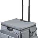 Mobile Utility Cart with Storage Organizer Bag, Rolling Cart, Dark Grey/Grey