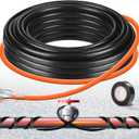 PBPHX 30FT Heat Tape for Water Pipes,Heating Cable for Pipe Freeze Protection,Water Pipe Insulation/Roof Snow De-Icing,Deicing Heating Cable,with Mounting Buckle (30FT)