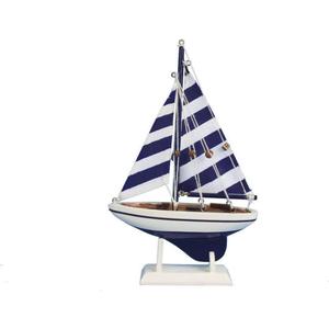 Hampton Nautical Blue Striped Pacific Sailer, 9"