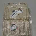 CCINEE 36pc Christmas Linen Bags with Drawstrings Christmas Burlap Goody Gift Bags with Double Jute Drawstrings, 4 designs Snowman, Santa Claus, Penguin and Reindeer