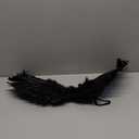 Angel Black Wings and Halo Angel Costume for Girls Kids Women Halloween (Black)