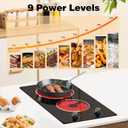 2 Burner Electric Cooktop 3000W 220V, No Plug, 12 Inch