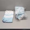 GLAMBURG Peshtemal Turkish Towel Cotton Oversized Beach Towels 36x71 Set of 6 for Adults, Soft Durable Absorbent Extra Large Bath Sheet Hammam - Aqua Blue