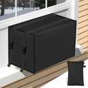 Window AC Unit Cover Outdoor, Waterproof and Dust-Proof Air Conditioner Cover for Outside, Fits Large Units (L: 25.5"x20.5"x18"), Black