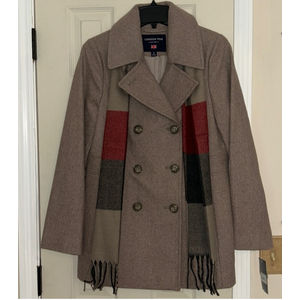 London Fog double breasted peacoat with scarf.Size small S London Fog double breasted peacoat with scarf.Size small S