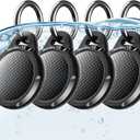 Waterproof Case for Airtag, 4 Pack Air tag Keychain Holder Compatible with Apple AirTags, Ultra Durable Anti-Scratches Protective Case with Keyring/Strap for Luggage, Backpack, Dog Collar, Black