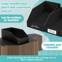 Fuyoooo 30 Pack 12 x 6 x 4. 5 Inches Cardboard Storage Bins Open Top Bin Boxes Corrugated Shelf Organizer Bins for Pantry, Parts, Garage, Snacks, Bottles, Cans or Warehouse Home Cubby, Black