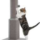 PAWZ Road Large Cat Scratching Post 32 Tall Scratching Post for Indoor Cats Adults Ultimate Scratch Post with Woven Sisal, Large Base and Removable Dangling Ball- Grey