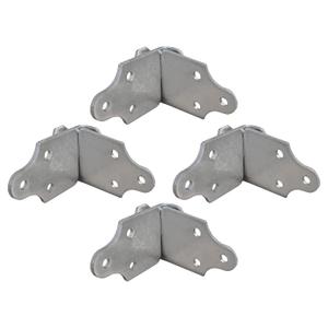 4 Sets Utility Trailer Wood Panel Side Corner Bracket, for Stake Body Latch Rack Gate Connector - 8 Pack, 4 Joints (4 Sets)