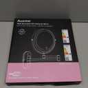 Auxmir 1X/30X Wall Mounted Lighted Makeup Mirror, 8" Rechargeable Double-Sided Magnifying Mirror with Light, Touch Dimmable 3 Color Light, 360 Rotation Foldable Extended Arm, Chrome