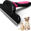 MIU COLOR Long Hair Pet Grooming Brush, Deshedding Tool for Medium and Large Dogs & Cats, Effectively Reduces Shedding by up to 95% for Pet Hair, Pink