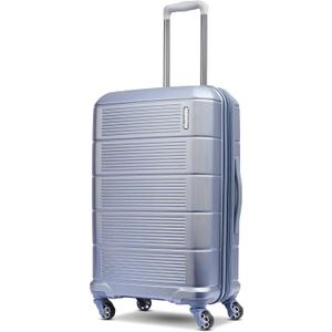 American Tourister Stratum 2.0 Expandable Hardside Luggage with Spinner Wheels, 24" SPINNER, Slate Blue (24-Inch Checked-Medium)