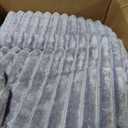 EXQ Home Fluffy Comforter Set King Size,3 Pieces Bed Set,Purple
Super Soft Faux Fur Stripe Jacquard Comforter Set,Fleece Bedding Set,Winter Warm Bed Set,1 Comforter with 2 Pillowcases