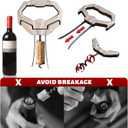3 in 1 Ah So Two Prong Wine Opener & Cork Remover,It Can Remove The Older and Fragile Wine Corks so Easy for Connoisseurs to Uncork (Diamond)