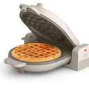 bella Flip-n-Store Waffle Maker with EverGood™ Ceramic Nonstick Coating, Fits-anywhere™ Kitchenware, Power Indicator Light, Cool Touch Handle & Cord Wrap, 7” Wide & 1" Deep Plates, 1000 Watt, Oatmilk