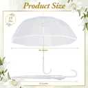 Aodaer 15 Pcs Clear Wedding Umbrellas Bulk, 36 Inch Transparent Bubble Umbrella with Storage Box Large Dome Windproof Stick Umbrellas for Rain Wedding Bridal Party Supplies Photography Props