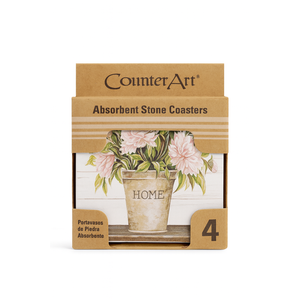 Absorbent Coasters With Natural Cork Backing