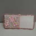 UEEBAI Wave Butterfly Case for Samsung Galaxy Z Flip 7 5G Case, Pretty Bling Star Butterfly Cute Shiny Glitter Phone Cover for Girls Bling Clear Cover Curly Shockproof Girly - Pink