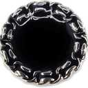 Classic Silver Metal Base Black Enamel Sewing Shank Buttons 20 Pcs - 15mm, 5/8"