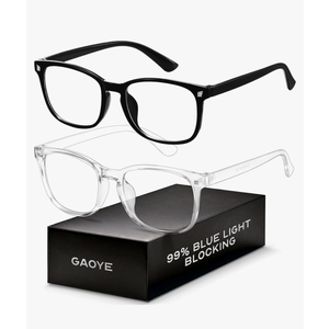 Blue Light Blocking Glasses - Fashion Square Fake Eyeglasses, Anti UV Ray Computer Gaming Glasses Blue Blockers for Women/Men