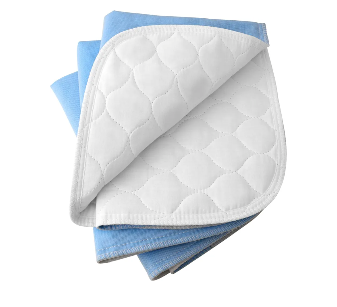 4-Layer Ultra Soft Quilted Bed Pads, 18" x 24" (3 Pack), Heavy Absorbency Underpad, Machine Washable, Mattress Protection for Elderly Seniors, Kid and Pets