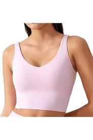 Womens Sports Bra with Padded Longline Running Bra Blue Paisley Bandana Workout Crop Tank Tops, Size M