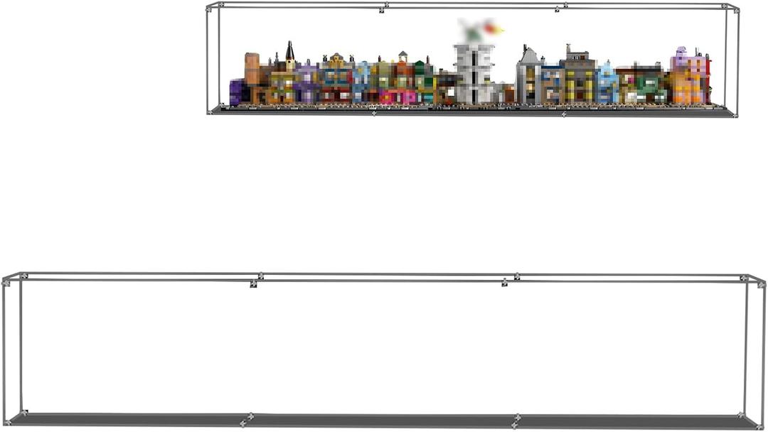 Acrylic Display Case for Lego 76444 Wizarding Shops Can be Installed on The Wall (NOT Included The Model)