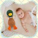 Baby Mallard Duck Cute Soft Plush Toy Huggable Handmade Stuffed Animal 13 Inches Green Fluffy Nursery Home Decor Baby Shower Birthday Gift for Newborn Infant Toddler Boys Girls