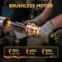 Cordless Die Grinder for Dewalt 20V Battery, Brushless Electric Die Grinder Up to 25000RPM, 1/4" Precision Collet, 4-Variable Speed Power Grinder for Metal Wood Plastic Grind, No Battery