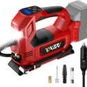 Cordless Tire Inflator Air Compressor for Milwaukee M18 Battery, 160PSI Portable LED Light Handheld Air Pump with Digital Pressure Gauge for Cars Motorcycles Bikes Sport Balls(Battery Not Included)