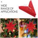3 x 3pcs Christmas Paper Star Lanterns, Nine-Pointed Red Paper Star Hanging Lampshades Decorations for Home Party Holiday