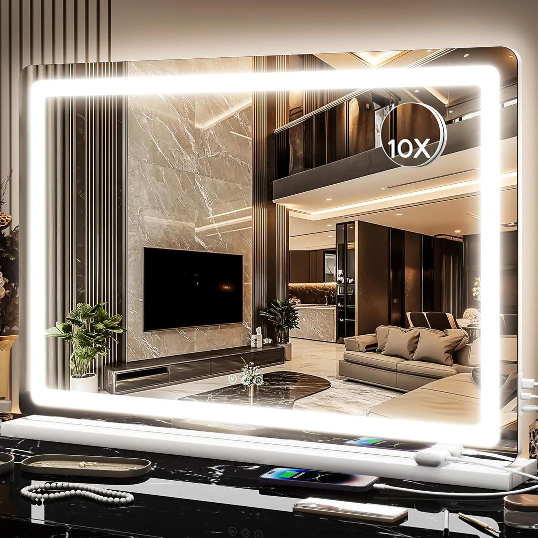 22"x 32" Vanity Mirror with Light, Makeup Mirror with Light for Desk,Wall