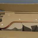 Luxury Cardboard Cat Scratcher Sofa Bed, Couch Shaped Scratching Board, Scratch Lounge with Catnip, Cat Scratcher for Indoor Cats Large Brown