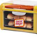 Nostalgia Oscar Mayer Extra Large Countertop 8 Hot Dog Roller and Bun Toaster Oven - Stainless Steel Rollers and Non-stick Warming Racks - Adjustable Timer
