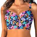 Women Underwire Bikini top Only - Longline Push Up Bathing Suit Top Bra Swim Tops 2025 Swimsuit Tops