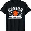 Senior Basketball Class of 2026 Crew Basketball Senior Night T-Shirt, S