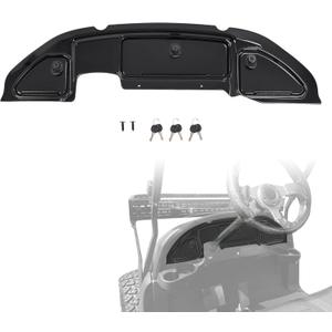 Dashboard Cover W/Locking Box Compatible with 2004-2008.5 Club Car Precedent Golf Cart Plastic ABS Dash Cover Assembly (Gloss Black)