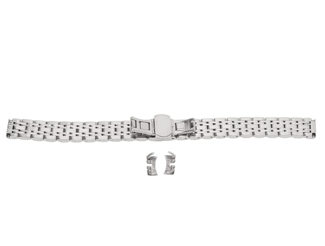 Stainless Steel Watchbands, Metal Replacement Watch Strap Bracelet, Polished SmartWatch Wristwatch Band with Butterfly Buckle Accessory