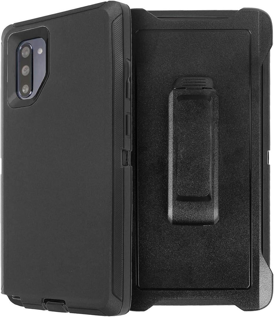 AICase for Galaxy Note 10 Belt-Clip Holster Case, Full Body Rugged Heavy Duty Case with Screen Protector, Shock/Drop/Dust Proof 3-Layer Protection Cover for Samsung Galaxy Note 10