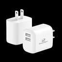 Dual USB Wall Charger 
 Black, White