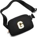 2025 Graduation Gifts for Her Women Girls,Personalized Belt Bag Waist Packs Trendy Fanny Pack Crossbody Bags,Initial White A,Cream Bag