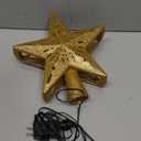 LED Projector Light Christmas Projector 5-Point Star Christmas Treetop with Built-in Rotating Magic Ball LED Projector for Christmas Tree Ornament Home Party Holiday Winter Xmas Decorations