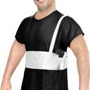 Deep Concealment Shoulder Holster Elastic Tactical Underarm Gun Holster for Men Women (M 33"-38", White)