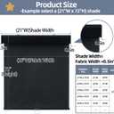 SHADEMOON Blackout Cordless Roller Window Shades,Black,40" W x 72" H