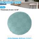 PATIKIL Stool Covers Round, 4 Pcs Elastic Bar Stool Covers Washable Stool Cushion Slipcover Stretchy Bar Chair Seat Cover for 11-14 Inch Chair, Light Blue