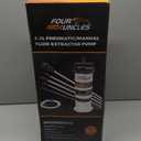 FOUR UNCLES 6.5L Oil Extractor - Pneumatic/Manual Vacumm Fluid Extractor with Pump Tank Remover & 5 Tubes for Oil Change and a Brake Bleeding Hose for Brake Fluid Change