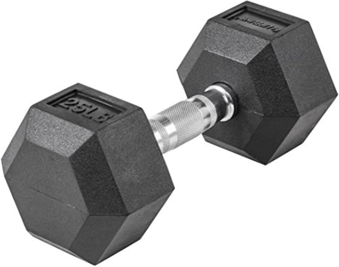 Lifeline Hex Dumbbells – Premium Quality, Low Odor, and Ergonomic Knurled Handle, 25 lb