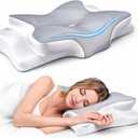 Ultra Pain Relief Cooling Pillow for Neck Support, Adjustable Cervical Pillow Cozy Sleeping, Odorless Ergonomic Contour Memory Foam Pillows, Orthopedic Bed Pillow for Side Back Stomach Sleeper (Queen, Dark Grey)